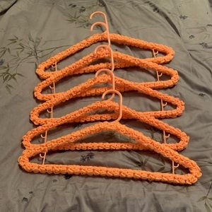 Clothes Hangers Peach New Crochet